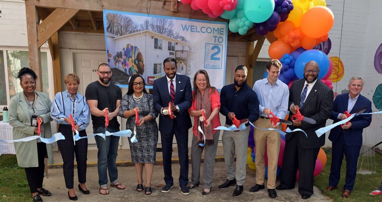Ribbon cutting for building inaugurations